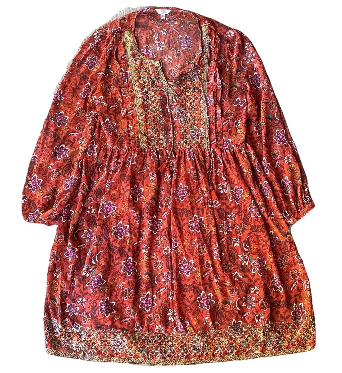 open lace back dress Chic Rust Orange Ruffled Midi Dress main image 0