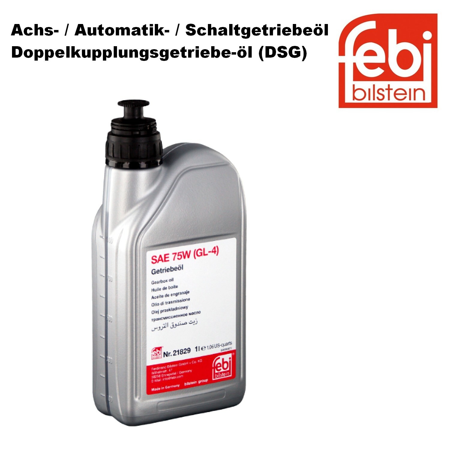 1L SAE 75W GL4 Getriebeöl SKODA FABIA OCTAVIA RAPID ROOMSTER  