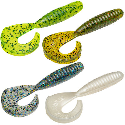 Strike King Rage Grub 10cm - 8 Gummijigs zum Spinnangeln, Raubfischköder