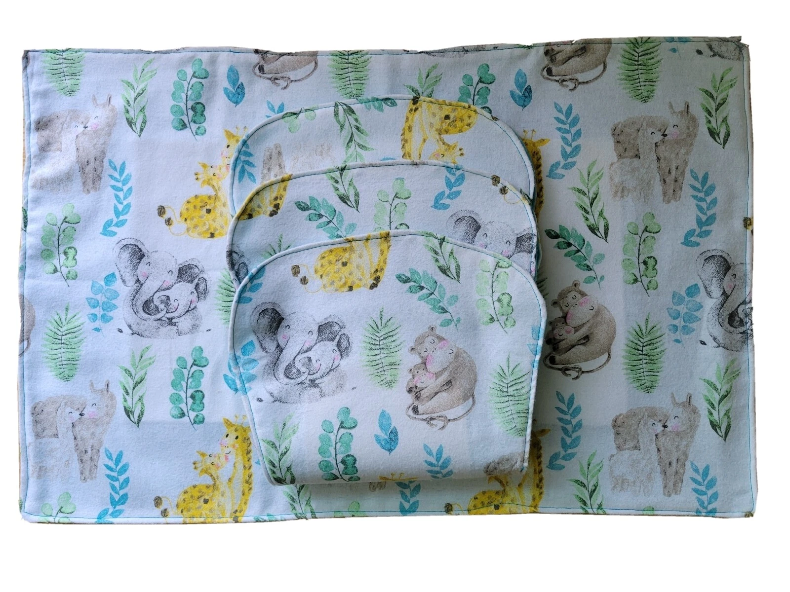 Handmade Baby Burp Cloth W/ Changing Pad Set of 4