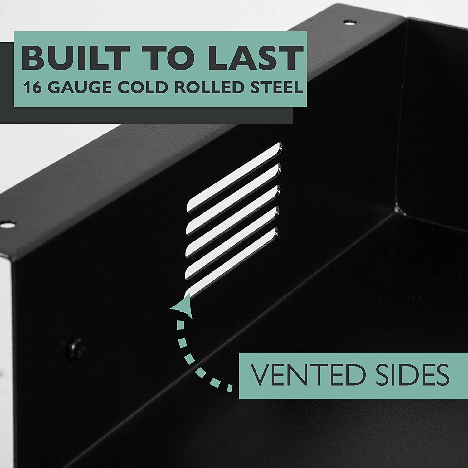 Ilyapa Under Desk CPU Mount - 4 x 12 x 11 Steel Computer Mount with ...