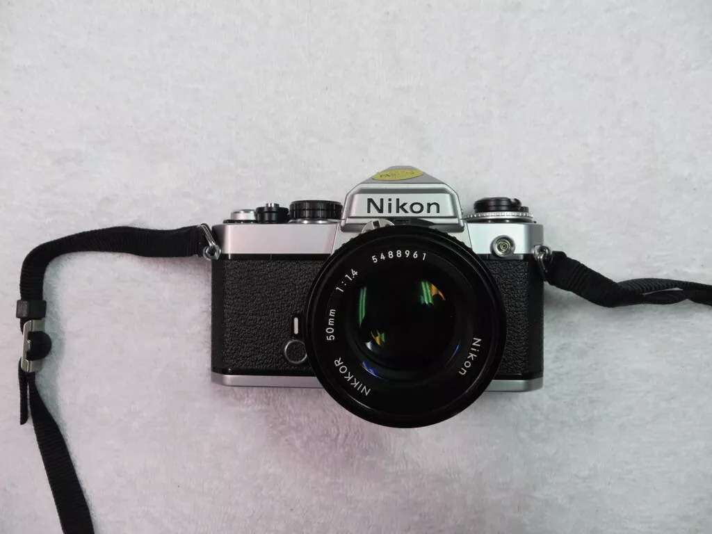 NIKON FE SILVER CAMERA & NIKKOR Ai 50mm F/1.4 LENS