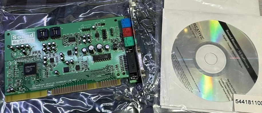1997 Creative Sound Blaster 16 WavEffects CT4170 ISA Sound Card w/Manual & Disk  - Image 3 of 4