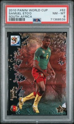 Carte Panini Samuel Eto'o Cameroun Métallisée FIFA World Cup 2010 N°62, état Near Mint