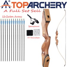 60" Bogenschießen Recurve Bogen 25-50lb Takedown Bogen Jagd Schießen Pfeile Ziel