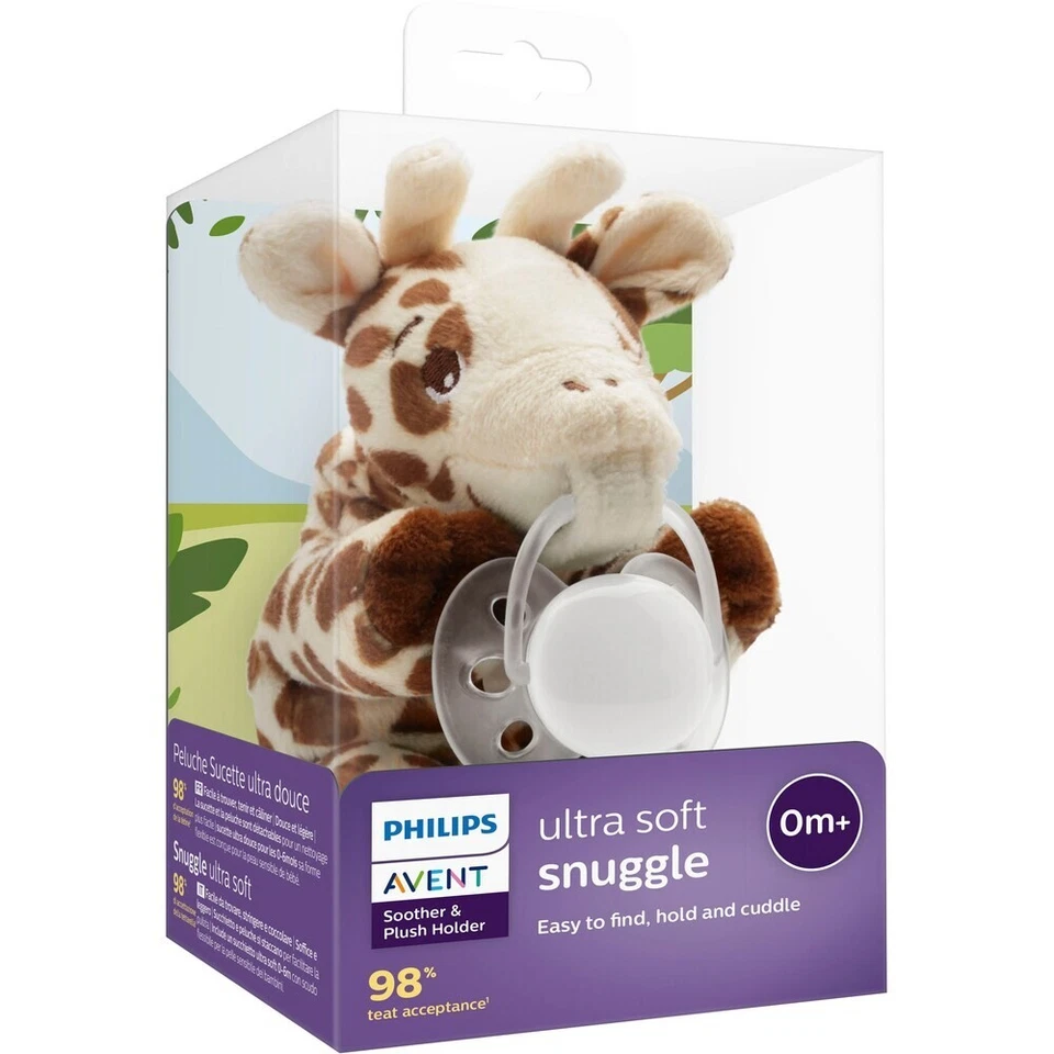 Philips Avent Giraffe Snuggle Baby Comforter with Ultra Soft Soother plush Toy - Image 2 of 3
