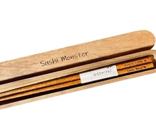 Custom Engraved Reusable Walnut Chopsticks, Personalized Gift for Sushi Lovers