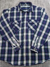Vintage Carhartt Rugged Outdoor Wear Flannel Plaid Shirt Mens 2XL Made in USA