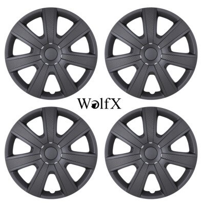 15'' Set of 4 Wheel Covers Snap On Full Hub Caps Fit R15 Tire Chevrolet Subaru