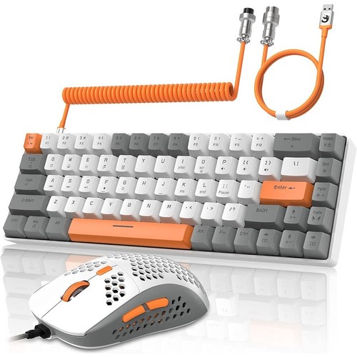 ZIYOU LANG T8 60% RGB Wired Gaming Keyboard and Mouse Combos+Coiled USB C Cable - Picture 19 of 45