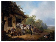 Animals Horse People W. Verschuur Tile Mural Kitchen Backsplash Marble Ceramic