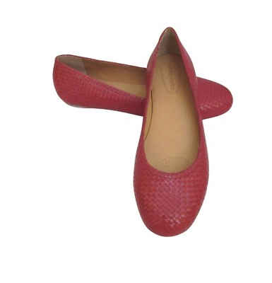 New, Corso Como Vero Cuoio Red Leather Flats Size 11M