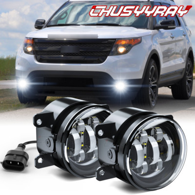 For FORD EXPLORER 2011-2015 Pair Clear Lens Front Bumper Fog Lights Driving Lamp