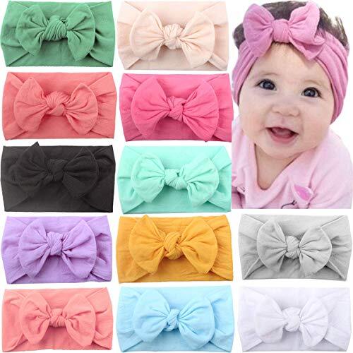  Bows Headbands For Baby Girls 12Pcs, IIS Newborn Infant 12 Count (Pack of 1) - Bild 1 von 6