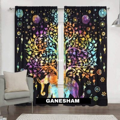 Indian Mandala Hippie Window Treatment Curtains Cotton Drape Balcony Room Decor