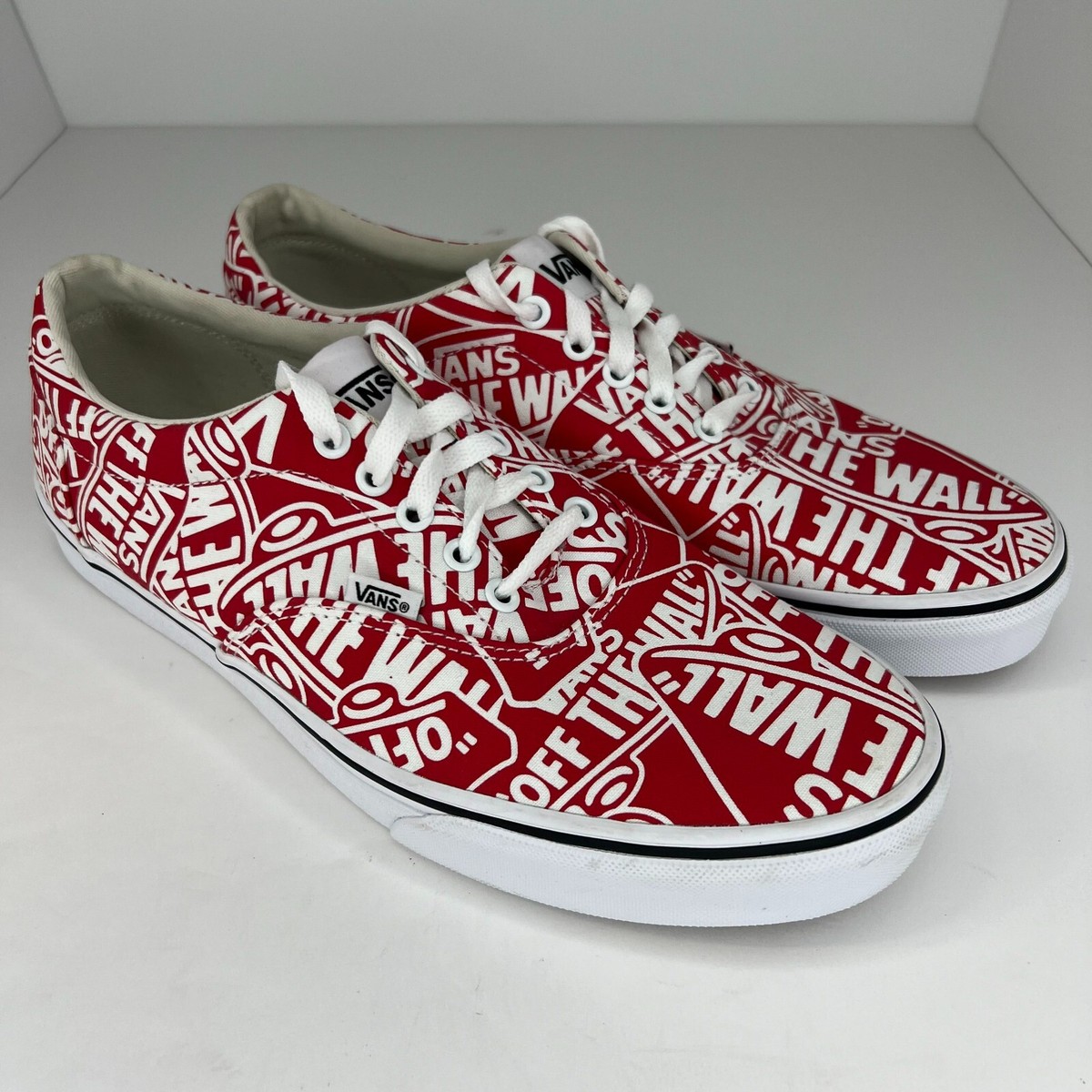 Size 5 Vans Zahba Low White Gray Red Mens Lace-Up Suede Skate Shoes 721356 Men main image 2