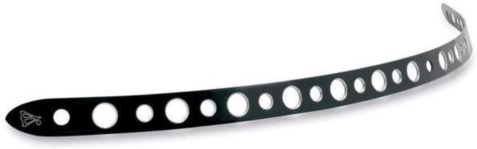 Borde de parabrisas Harley FLH negro 1996-2012 Billet Battistinis personalizado 03-101 X8 Foto 4 de 4