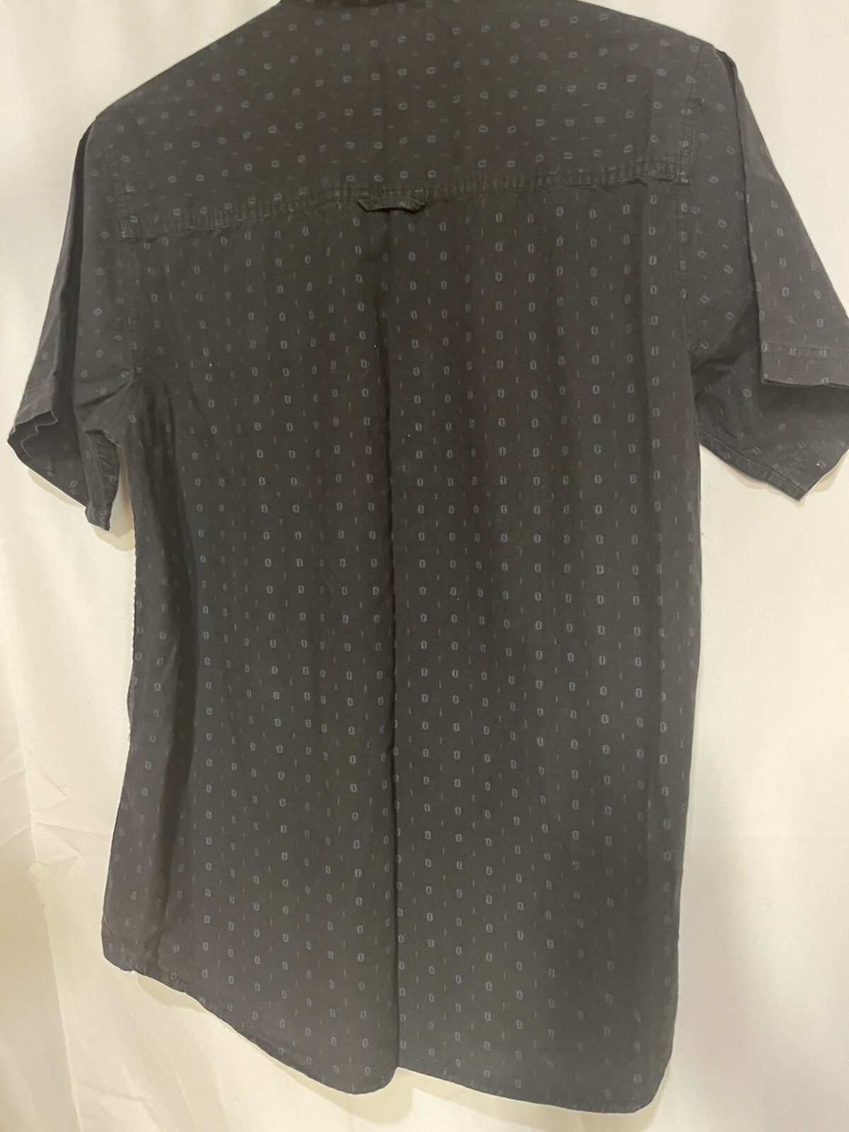 Men's Patterned Black Medium Button Up/Button Dow… - image 3