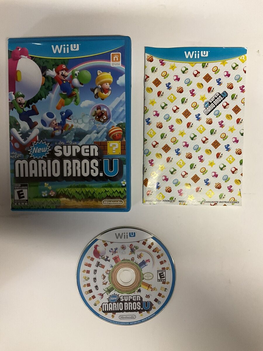 New Super Mario Bros. U (Nintendo Wii U, 2012) Mint Disc With Manual TESTED