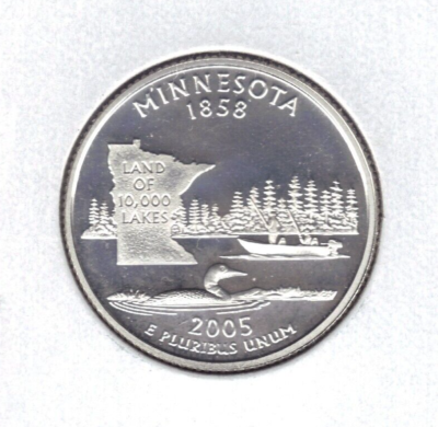 #ad 2005 S PROOF MINNESOTA STATE QUARTER $1.61