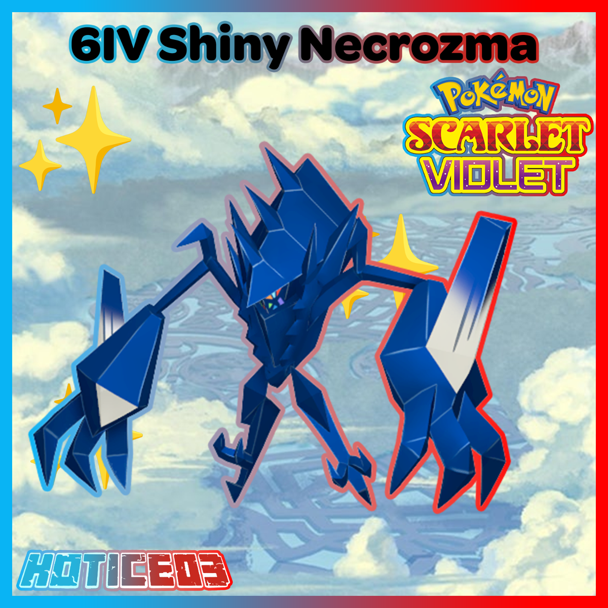 ✨ NECROZMA SHINY 6IV ✨ Pokemon SCARLET and VIOLET Alola Legendary lv100  +EVs