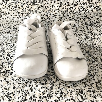 Sole Play Lance Boys White Casual Shoes Sneakers 3.5M Toddler/Infant Preowned