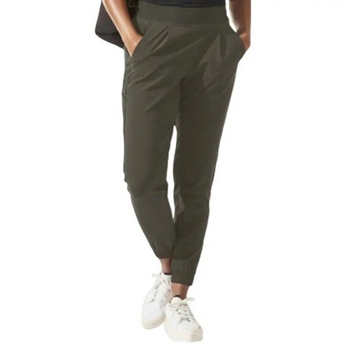Pantalones deportivos Athleta Brooklyn con textura en verde oliva para mujer talla 4” - Imagen 2 de 8