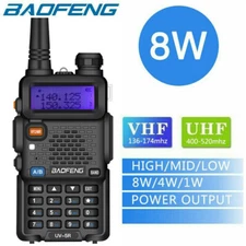 Baofeng UV-5R 8W Dual-Band UHF VHF 2-Way Radio Walkie Talkie High Power Version