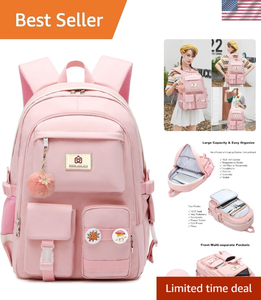 15.6 Inch Anti-Theft Laptop Backpack for School College Travel Daypack-image