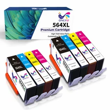 8 Pack 564XL Ink Cartridges for HP Photosmart 5510 5520 6520 7510 7520 Printer