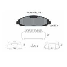 Textar 2210901 Bremsbelagsatz Scheibenbremse Vorne für Ford USA Mustang