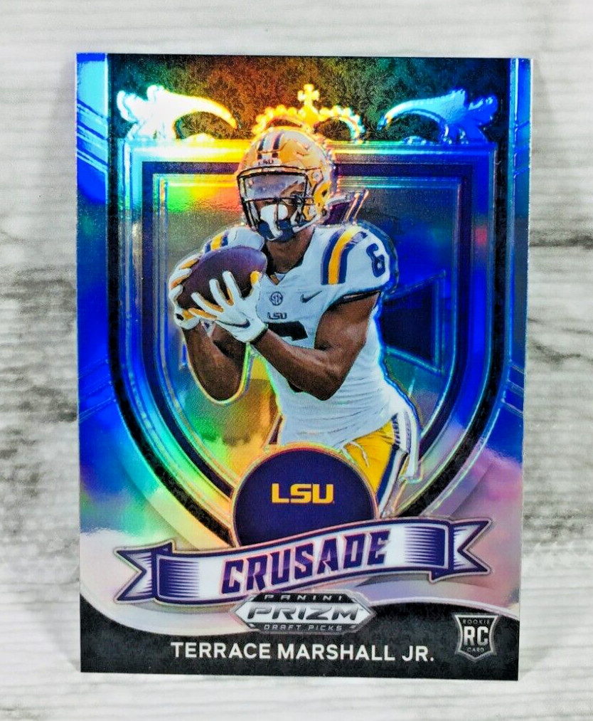 2021 PANINI PRIZM DRAFT PICKS #180 TERRACE MARSHALL JR. SILVER CRUSADE RC ROOKIE