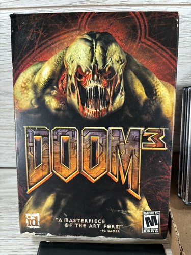 Doom 3 Windows PC 2004 Big Box Video Game Complete w/ Manual - Picture 2 of 7