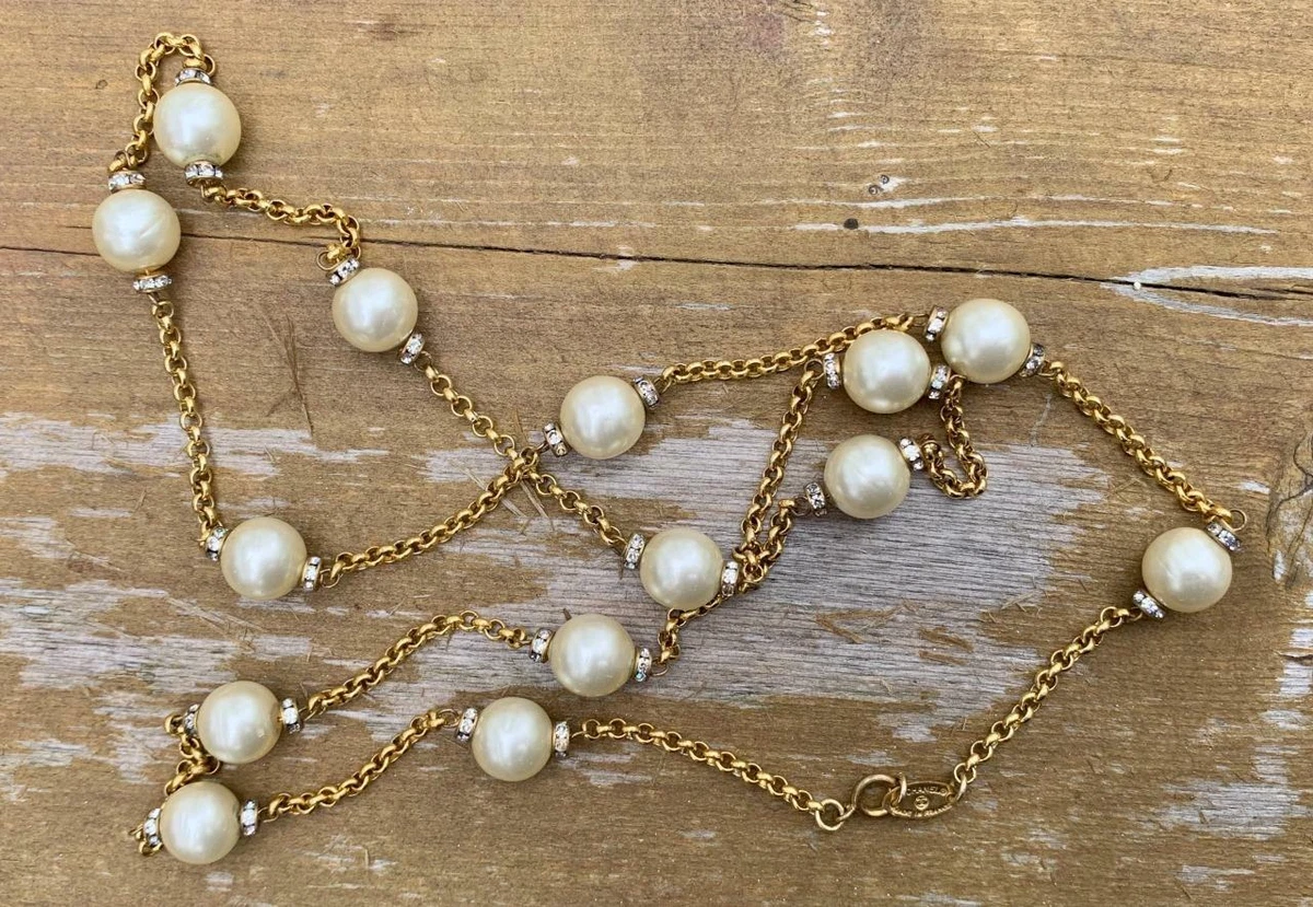 Chanel Pre-owned Gripoix Faux-Pearl Chain Necklace