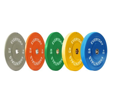 #ad WEIGHT PLATES Olympic Dumbbell Rubber Bumper 10 15 25 35 45 55 100 160 Lbs $106.09