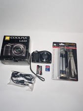 Nikon coolpix L610 Digital Camera 14x Wide Optical Zoom Black Tested Working