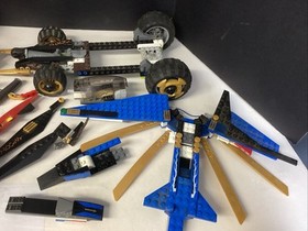 LEGO NINJAGO Samurai Mech 9448, Jet 9442, Cole&rsquo;s Tread Assault 9444 Not Complete