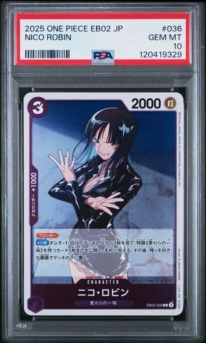 PSA 10 One Piece Nico Robin EB02-036 Japanese Card
