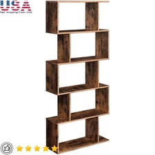 5 Tier Heavy Duty Storage Shelf Bookshelf Display Organizer Anti Tip Cabinet New