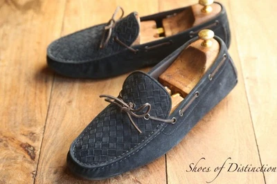 Mocassins en daim tissé bleu Bottega Veneta Gomma Spritz UK 8 US 9 EU 42 - Photo 1/4