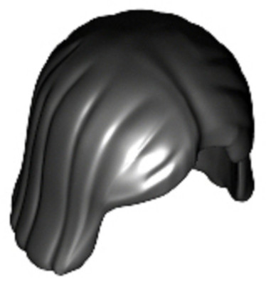 LEGO City 2 Mädchen / Frauen Haare lang in schwarz Minifigure Hair Female 4530