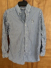 Warner Bros Studio Looney Tunes Bunny Button Up Blue striped Men's Size Xs
