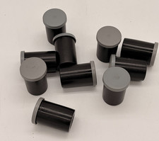 LOT of 50 35mm Empty Film Canisters Black W/ Gray Lids Crafting Storage