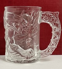 Vintage Batman Forever McDonalds 1995 Embossed Glass Mug DC Comics