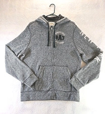 AEROPOSTALE Women's XL Zip Front Hoodie Jacket Heather Gray Poly Cotton New York