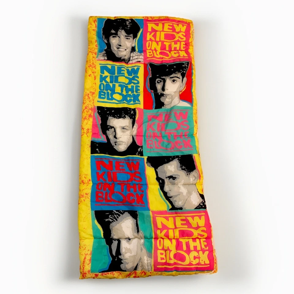 Nuevo saco de dormir Kids On The Block 1990 vintage multicolor cremallera colorido años 90 Y2K Foto 2 de 4