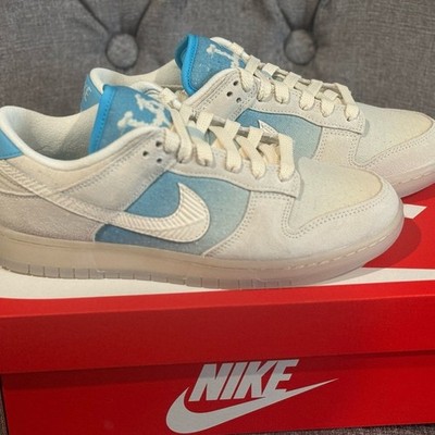 Nike Dunk Low LA Dodgers Off White Light Blue Sneakers Women Size 7