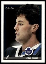 1991-92 O-Pee-Chee Dave Ellett Toronto Maple Leafs #381
