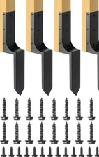 Heavy Duty Steel 4"x4" (Actual 3.6"x3.6") Fence Post Repair Kit, Fence Post 