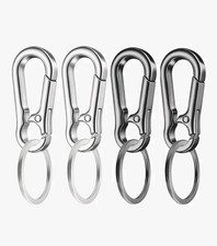 3pks, 4pcs Each Metal Carabiner Keychain Clip Key Ring Hook Holder Organizer-NEW
